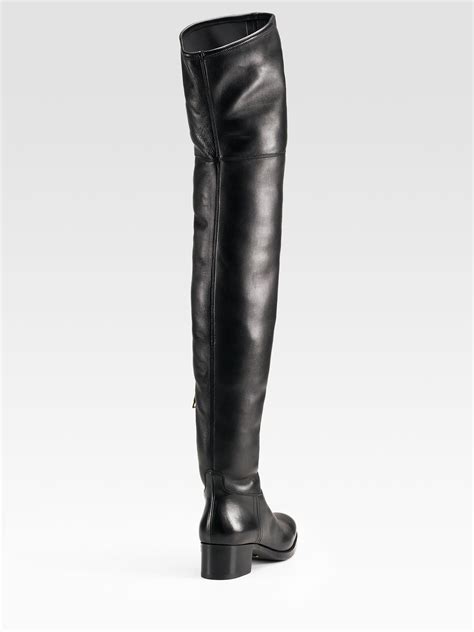 prada thigh platform boots.